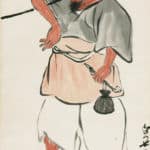 QI Baishi - Old Farmer - 68cm × 34.6cm - Chinese painting on paper (Collection of the National Art Museum of China)