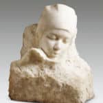 ZHANG Dedi - Days and Nights - 51cm × 40cm × 31.5cm - Sculpture on White marble - 1984 (Collection of the National Art Museum of China)