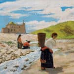 WU Zuoren - Tibetan Women Carrying Water - 61cm × 73cm - Oil painting on canvas - 1944 (Collection of the National Art Museum of China)