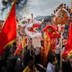 Dragon and Lion Dances Jointly Celebrate Spring Festival Photo by Huang Jianjun