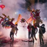 Firecracker Dragon Dance Celebrates Spring Festival Photo by Chen Jianzeng