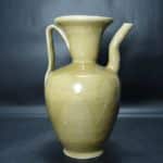 Green-and-yellow gazed teapot excavated in Sui-Tang Grand Canal site in Fengshan Road, Lingbi