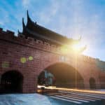 An ancient city wall tower of Meizhou (Photo by Chen Jun)