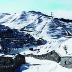 白雪茫茫-雄关漫道-长城雁门关 Yanmen Pass of the Great Wall, The grand pass and meandering road in snow
